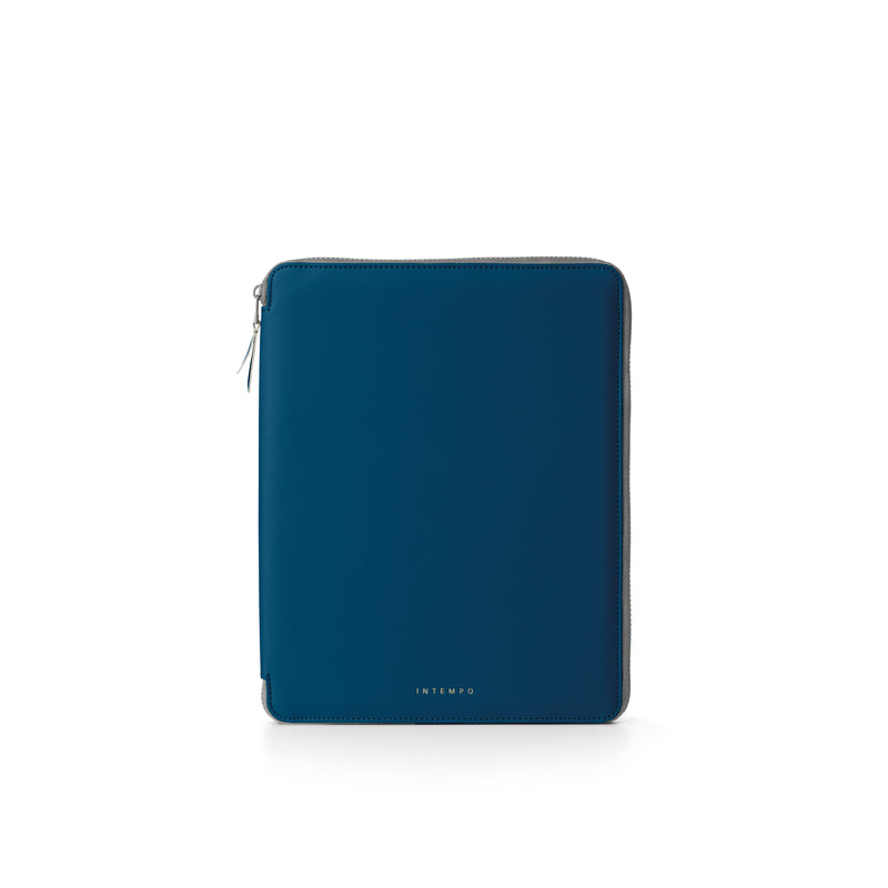 Portablocco Intempo Dox in Ecopoelle Blu con Zip