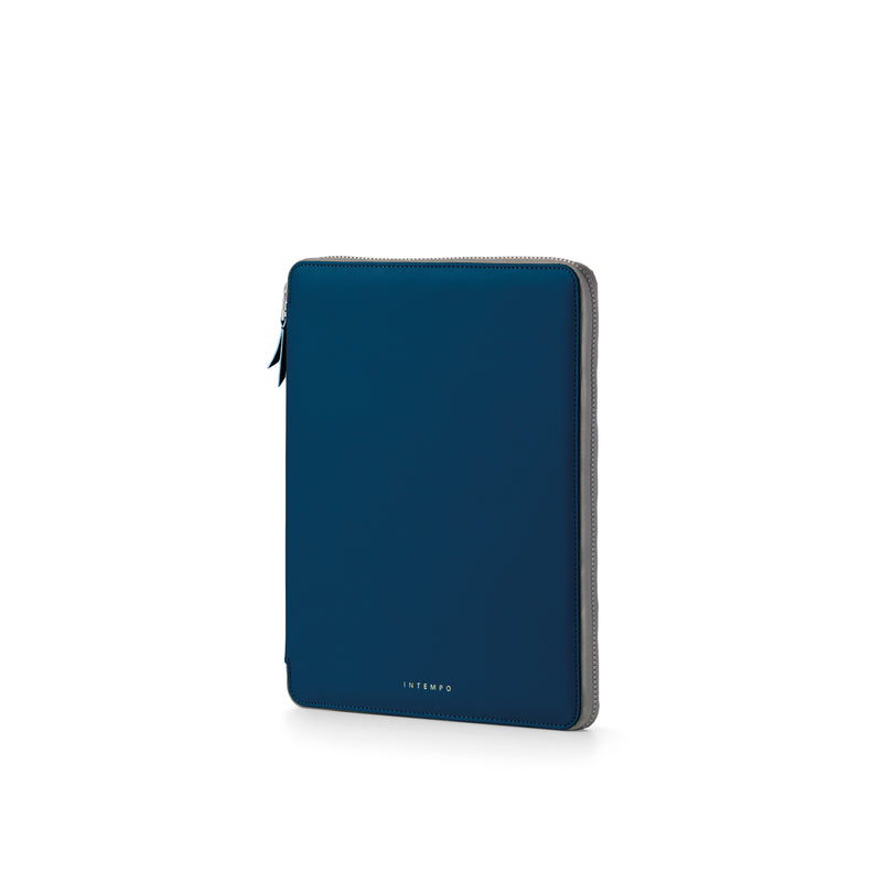 Portablocco Intempo Dox in Ecopoelle Blu con Zip