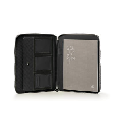 Portablocco Intempo Dox in Ecopoelle Nero con Zip