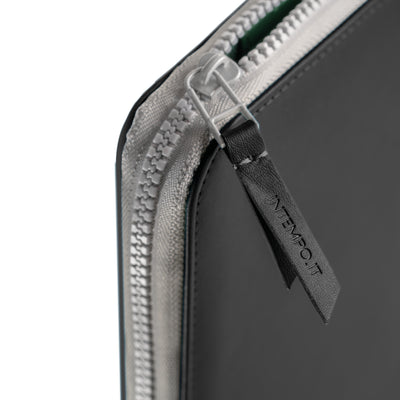 Portablocco Intempo Dox in Ecopoelle Nero con Zip
