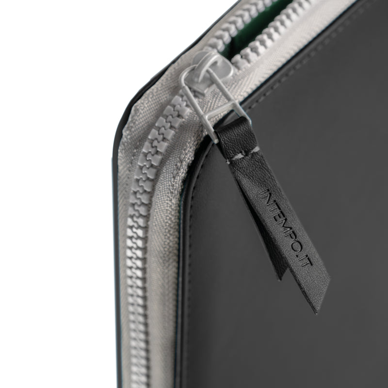 Portablocco Intempo Dox in Ecopoelle Nero con Zip