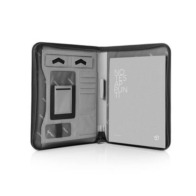Portablocco Intempo Gate Trended A4 in Ecopelle Nero con Zip