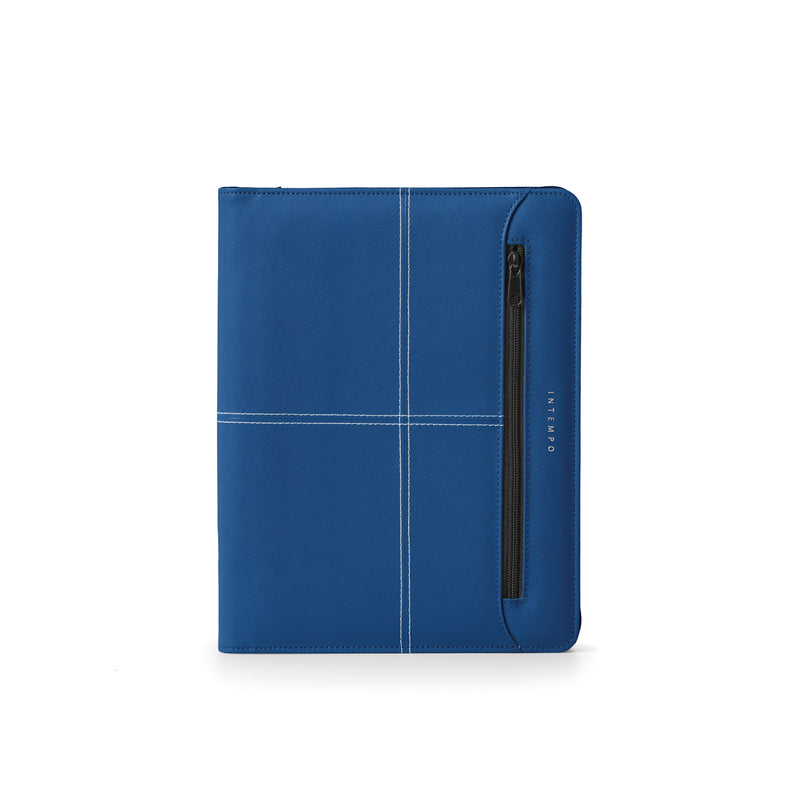 Portablocco Intempo New Classic in Ecopelle Blu con Zip
