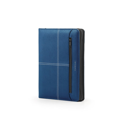 Portablocco Intempo New Classic in Ecopelle Blu con Zip