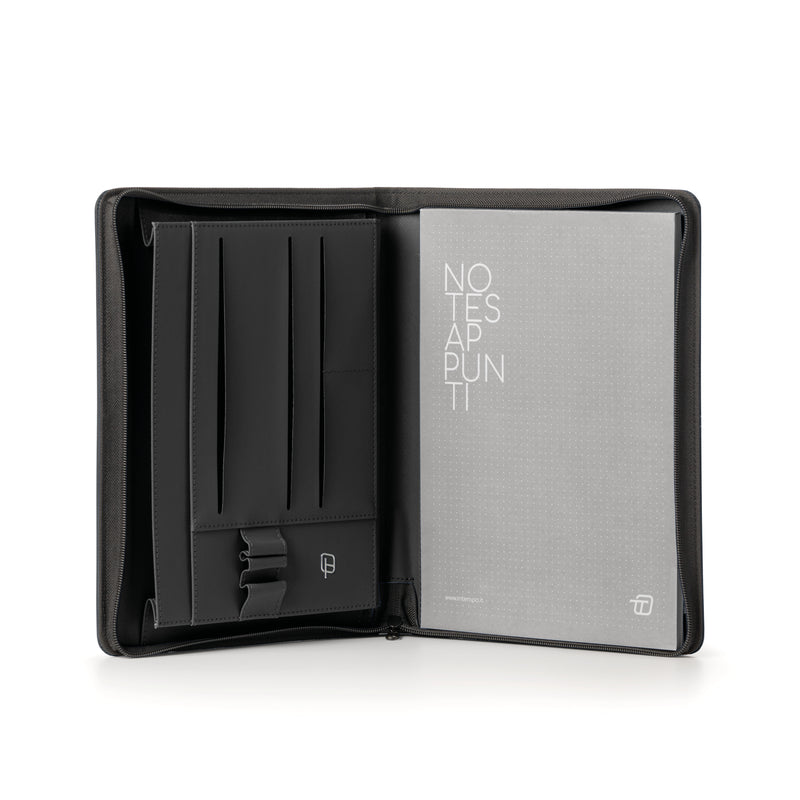 Portablocco Intempo New Classic in Ecopelle Nero con Zip