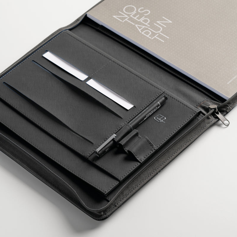 Portablocco Intempo New Classic in Ecopelle Nero con Zip