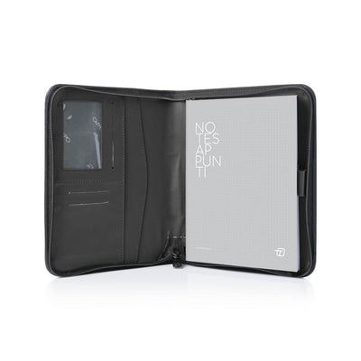 Portablocco Intempo Gate Trended A5 in Ecopelle Nero con Zip