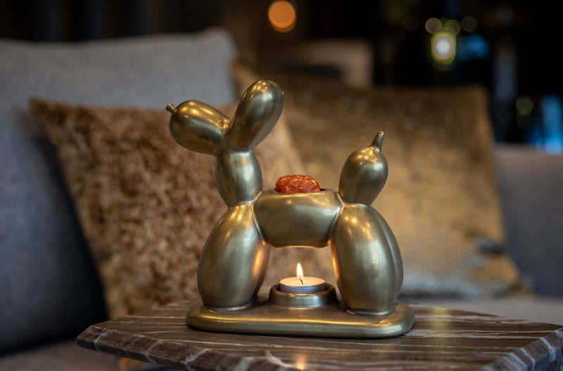 Brucia Essenze in Ceramica Balloon Dog Oro 22 x 10 x 23 cm