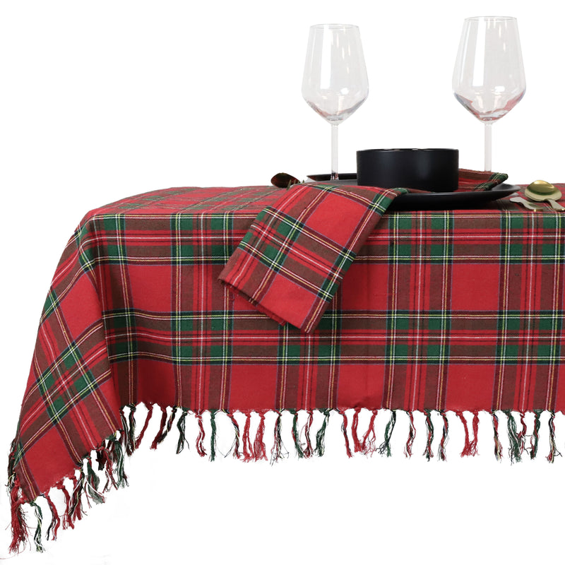 Tovaglia Xmas Tartan Rosso 150 x 250 cm