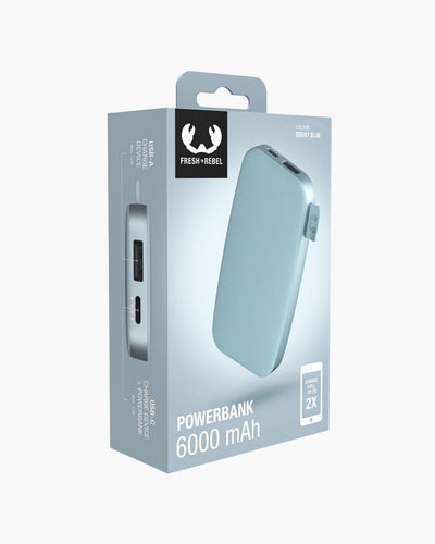 Powerbank Fresh & Rebel Fast Charge 6000 mAh Dusky Blue