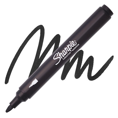 Pennarello Marcatore Sharpie Acrylic Creative a Punta Tonda Nero