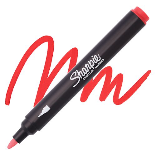 Pennarello Marcatore Sharpie Acrylic Creative a Punta Tonda Rosso