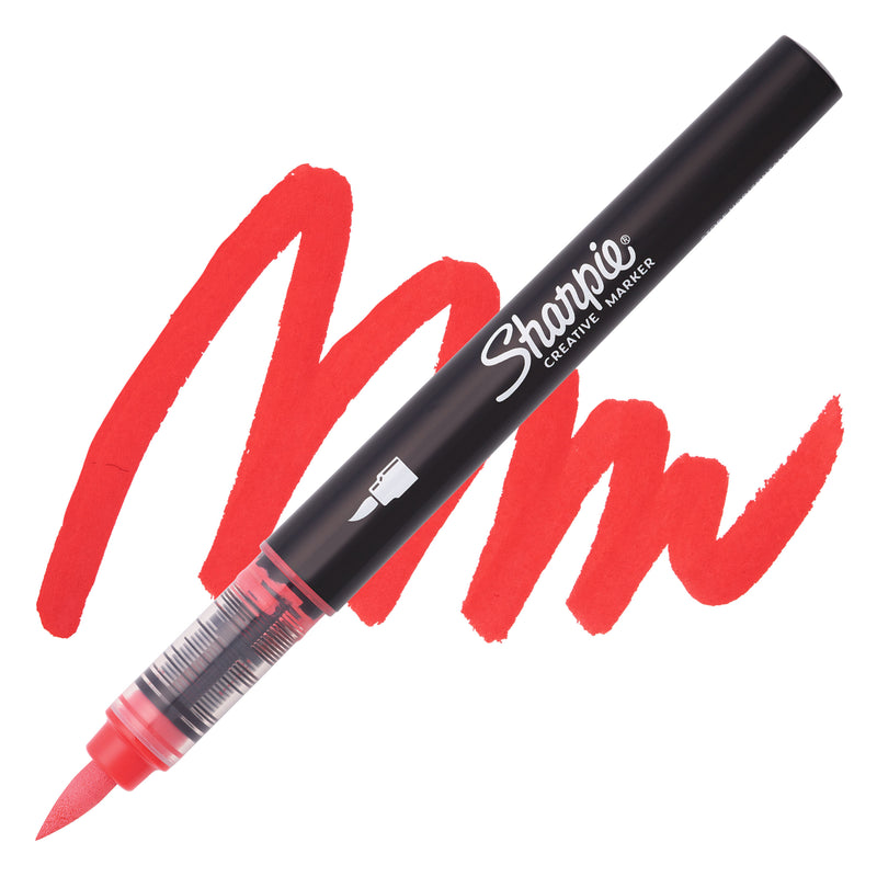 Pennarello Marcatore Sharpie Acrylic Creative a Punta Brush Rosso
