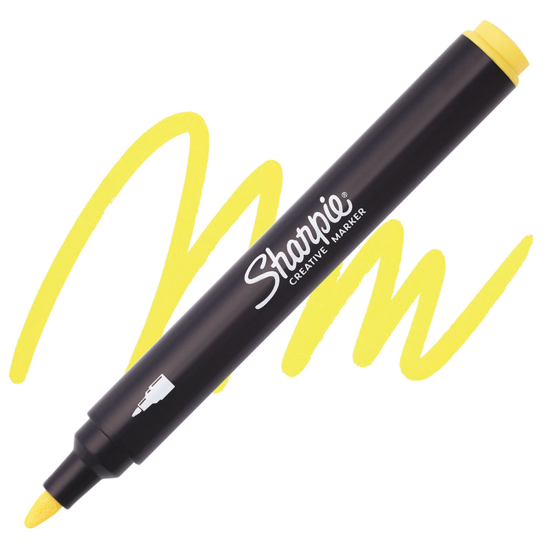 Pennarello Marcatore Sharpie Acrylic Creative a Punta Tonda Giallo