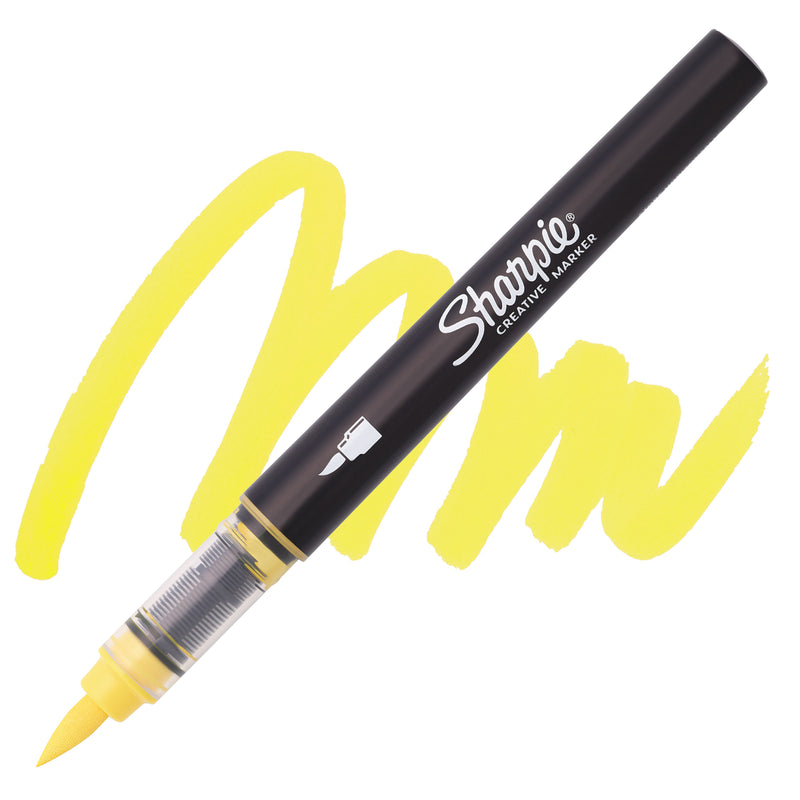 Pennarello Marcatore Sharpie Acrylic Creative a Punta Brush Giallo