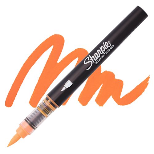Pennarello Marcatore Sharpie Acrylic Creative a Punta Brush Arancio
