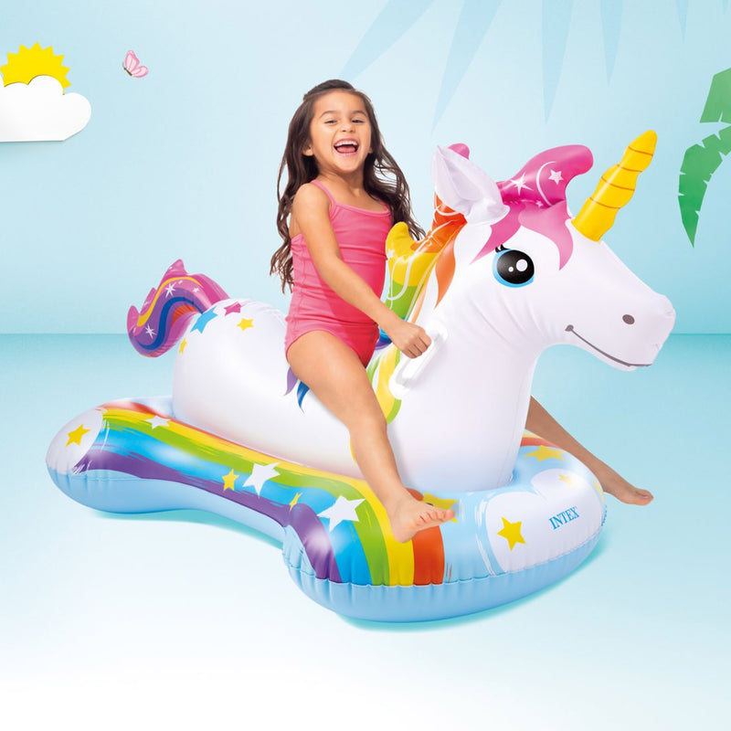 Cavalcabile Unicorno Arcobaleno Intex 163 x 86 cm