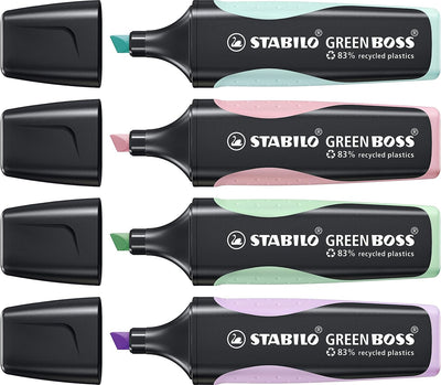 Evidenziatori Stabilo Boss Green Pastel - 4 pezzi