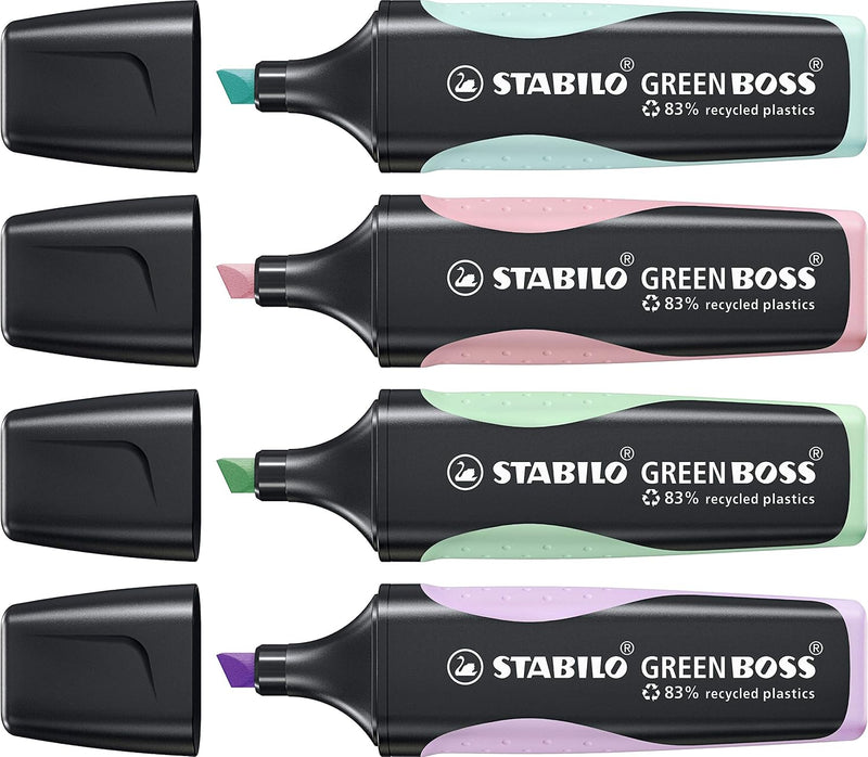 Evidenziatori Stabilo Boss Green Pastel - 4 pezzi