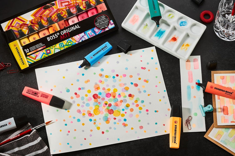 Evidenziatori Stabilo Boss Set Arty Edition da Scrivania - 23 pezzi