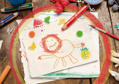 Matitone Stabilo Woody 3In1 con Temperino - 6 colori