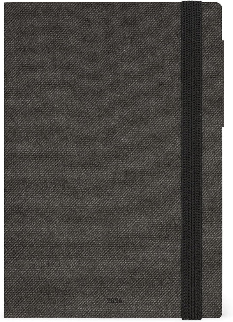Agenda 12 Mesi Legami Settimanale Medium 2026 Deep Graphite con Chiusura ad Elastico