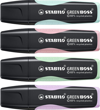 Evidenziatori Stabilo Boss Green Pastel - 4 pezzi