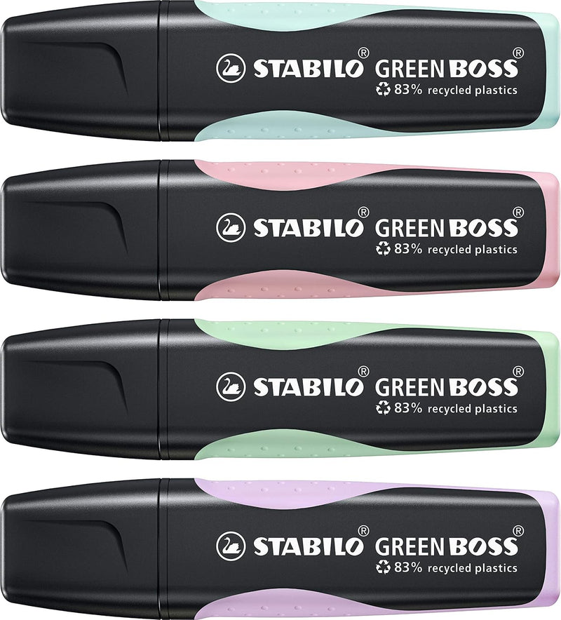 Evidenziatori Stabilo Boss Green Pastel - 4 pezzi