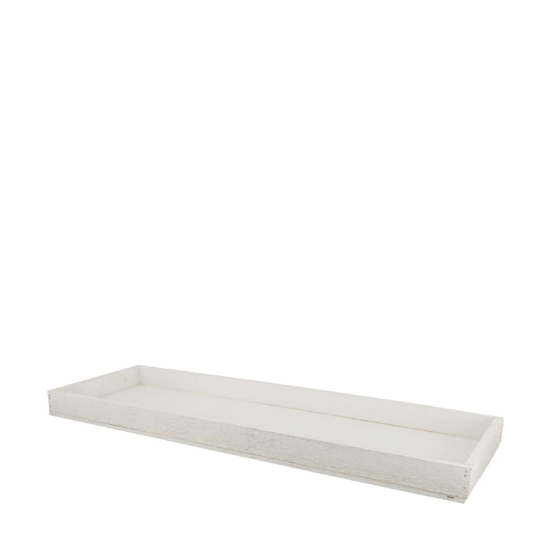 Vassoio in Legno Rettangolare Bianco 60 x 20 x 4 cm