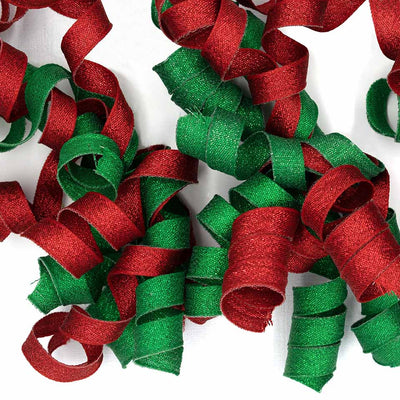 Nastro Curl in PPL Rosso e Verde 10 mm x 20 mt