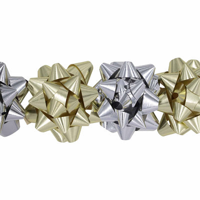 Chiudipacco Stella Bow in PPL Oro e Argento 7,5 cm