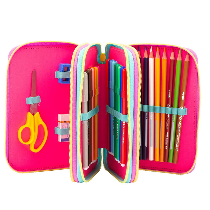Astuccio 3 Zip Barbie