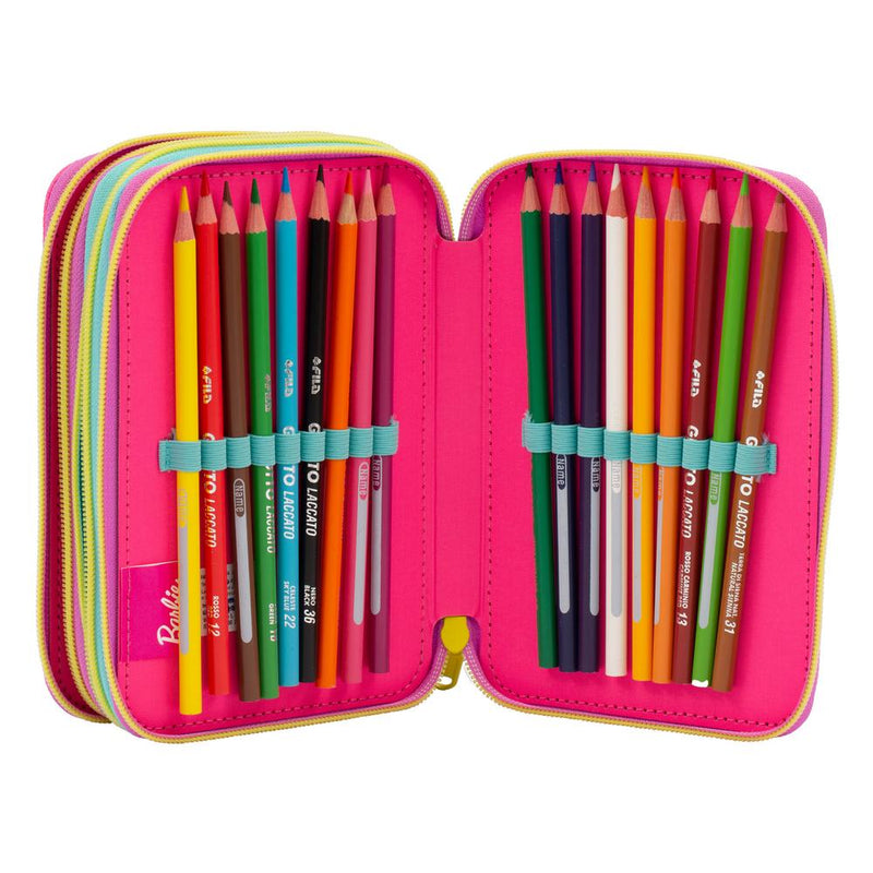 Astuccio 3 Zip Barbie