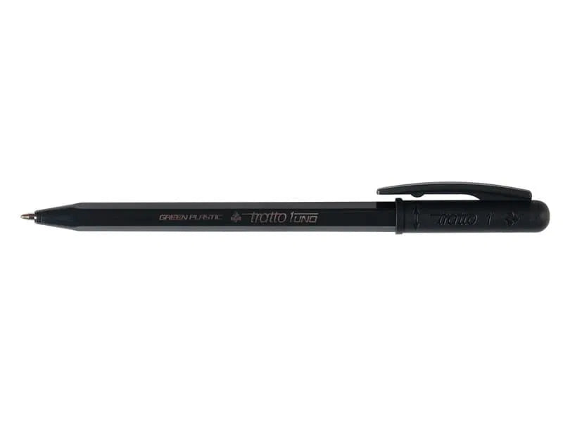 Penna a Sfera Tratto 1Uno Green Plastic con Tratto 1 mm Nero