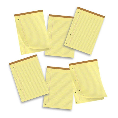 Blocco Legal Pigna senza Copertina con Fogli Forati 21 x 29,7 cm / a Righe con Margini - 50 pezzi