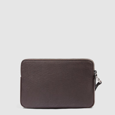Pochette da Polso da Uomo Piquadro Black Square con Porta Carte di Credito Testa di Moro