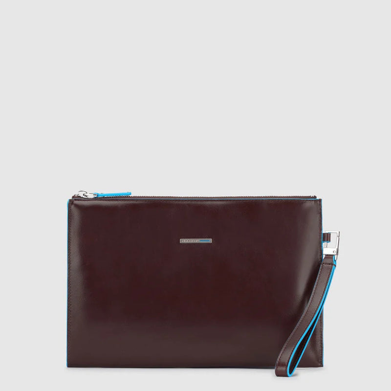 Pochette da Uomo Piquadro in Pelle Porta iPad®mini Blue Square Mogano