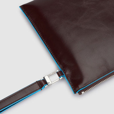 Pochette da Uomo Piquadro in Pelle Porta iPad®mini Blue Square Mogano