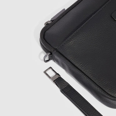 Pochette da Uomo Piquadro Modus Porta iPad®mini in Pelle con Polsiera Blu