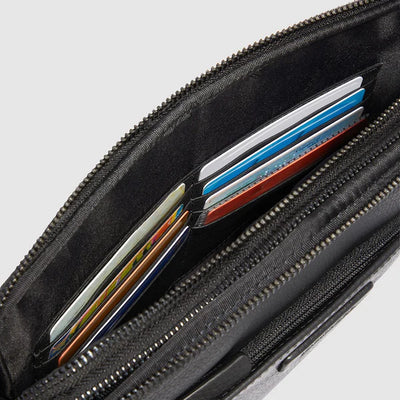 Pochette da Uomo Piquadro Modus Porta iPad®mini in Pelle con Polsiera Blu