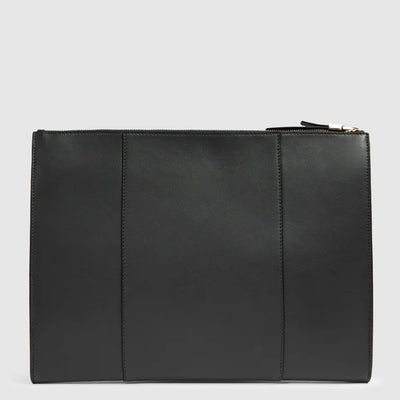 Pochette Piquadro Circle Porta PC 13,3'' o iPad®Pro 12,9" in Pelle Nero