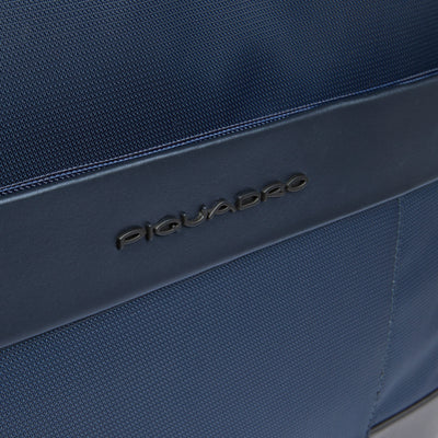 Custodia Porta iPad® 12,9'' Piquadro Wollem in Tessuto e Pelle con Manici a Scomparsa Blu