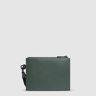 Pochette Piccola Piquadro Corner 2.0 in Tessuto Waterproof con Manico Rimovibile Verde