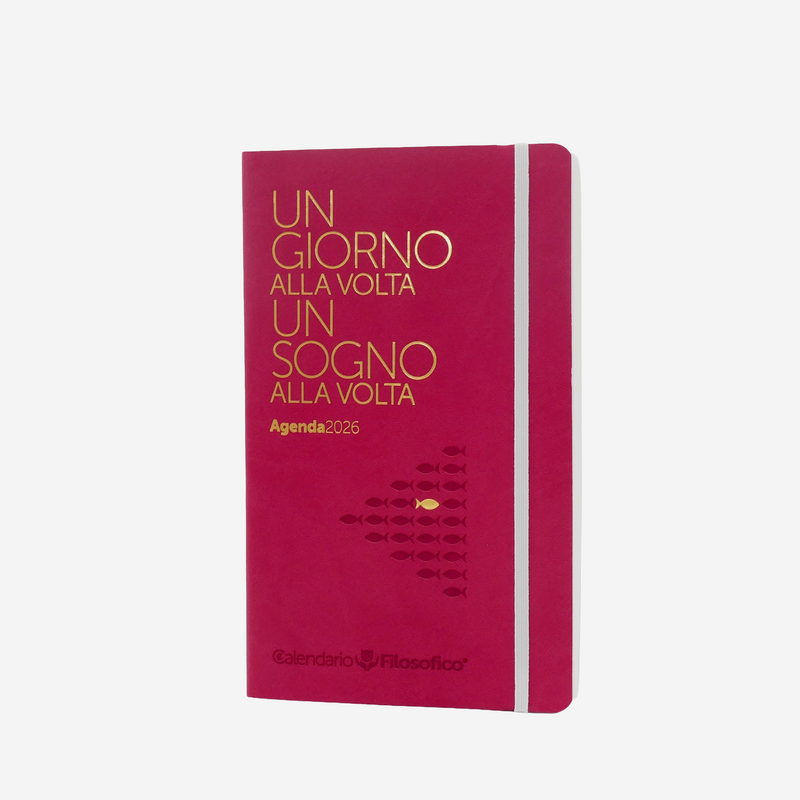 Agenda 12 Mesi Filosofica Settimanale Intempo 2026 Media Fucsia 13 x 21 cm