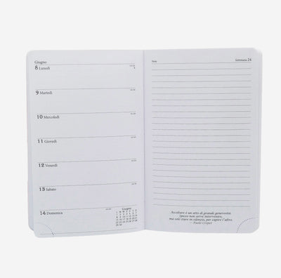 Agenda 12 Mesi Filosofica Settimanale Intempo 2026 Media Fucsia 13 x 21 cm