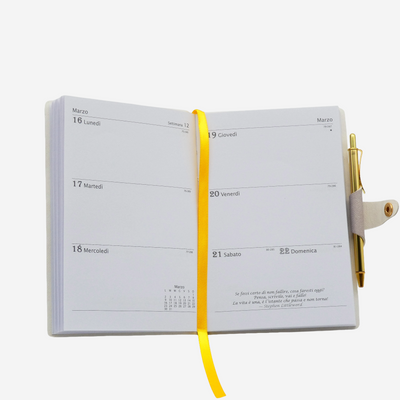 Agenda 12 Mesi Filosofica Settimanale Intempo 2026 Piccola Verde 9 x 14 cm