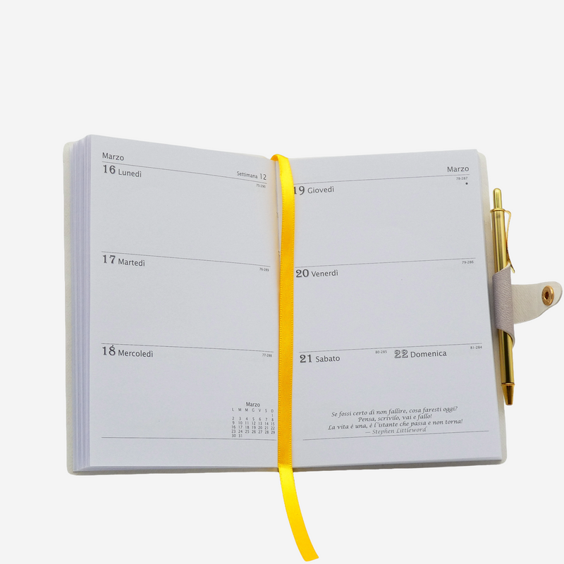 Agenda 12 Mesi Filosofica Settimanale Intempo 2026 Piccola Verde 9 x 14 cm