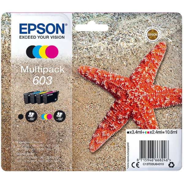 Multipack Cartucce Originali Epson 603 C+M+Y+K