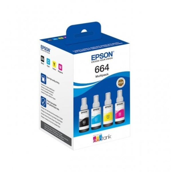 Multipack Flacone di Inchiostro Originale Epson EcoTank 664 C+M+Y+K