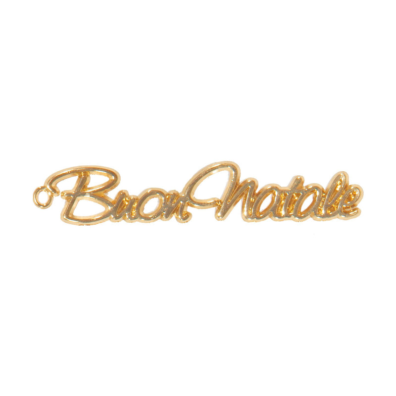 Tag Buon Natale Oro 8 cm - 3 pezzi